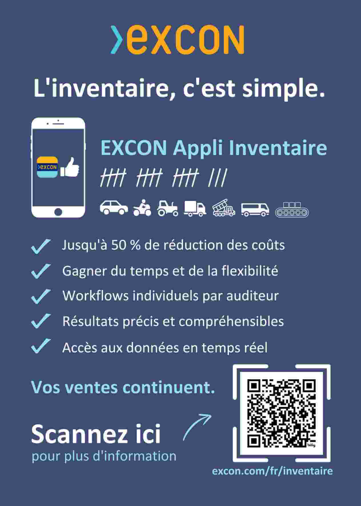 Dépliant sur l'inventaire numérique avec l'application ex:stock