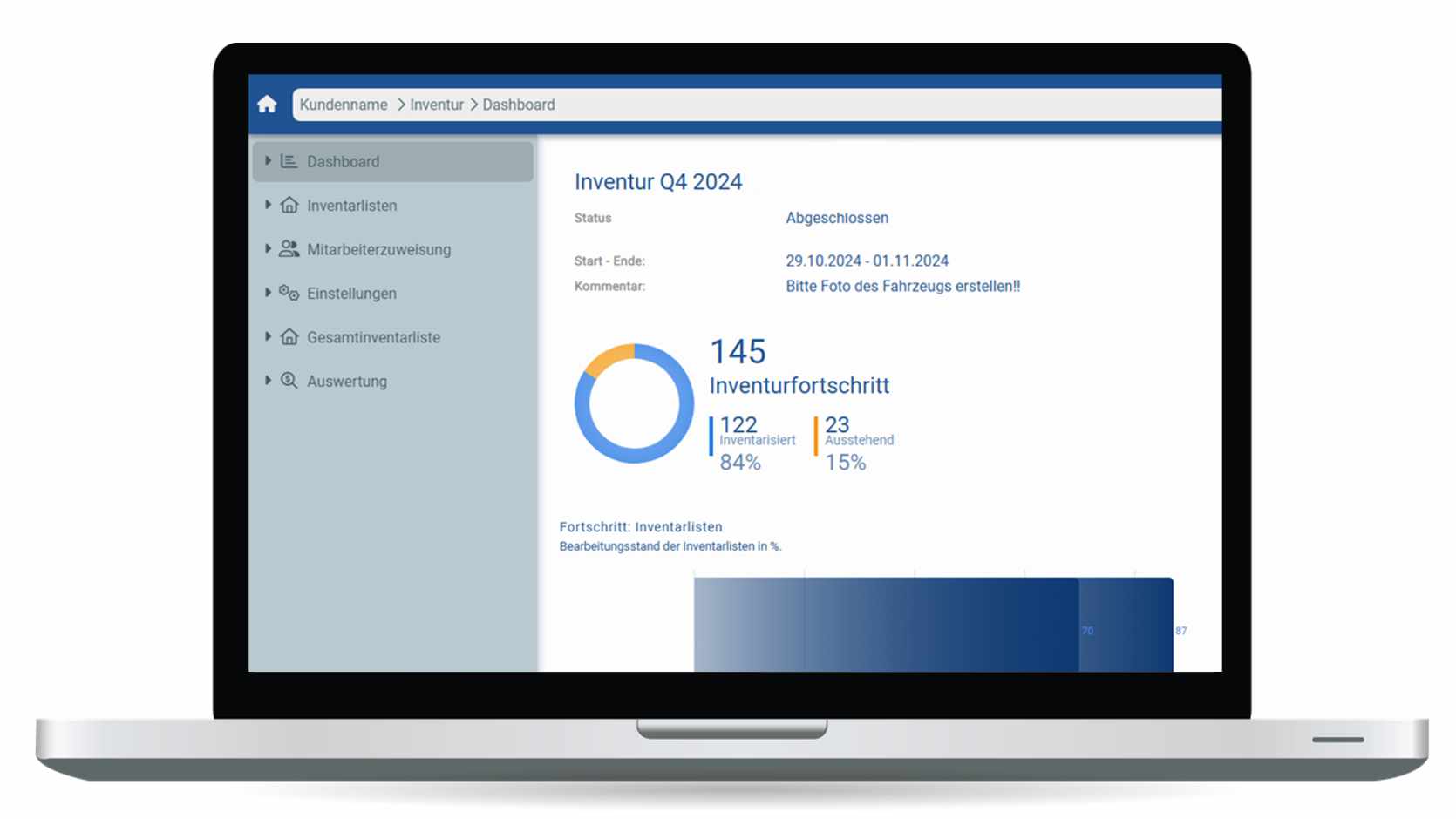 Inventur Management und Verwaltung für Autohändler